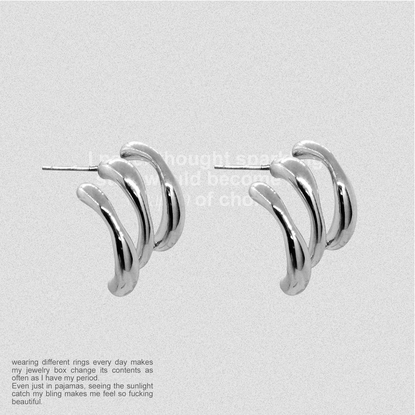 Triple Simple Earrings