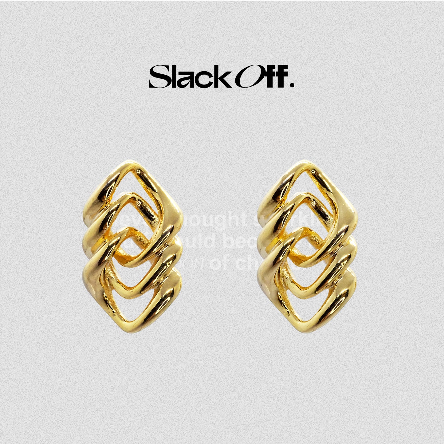 Golden wrapped earrings
