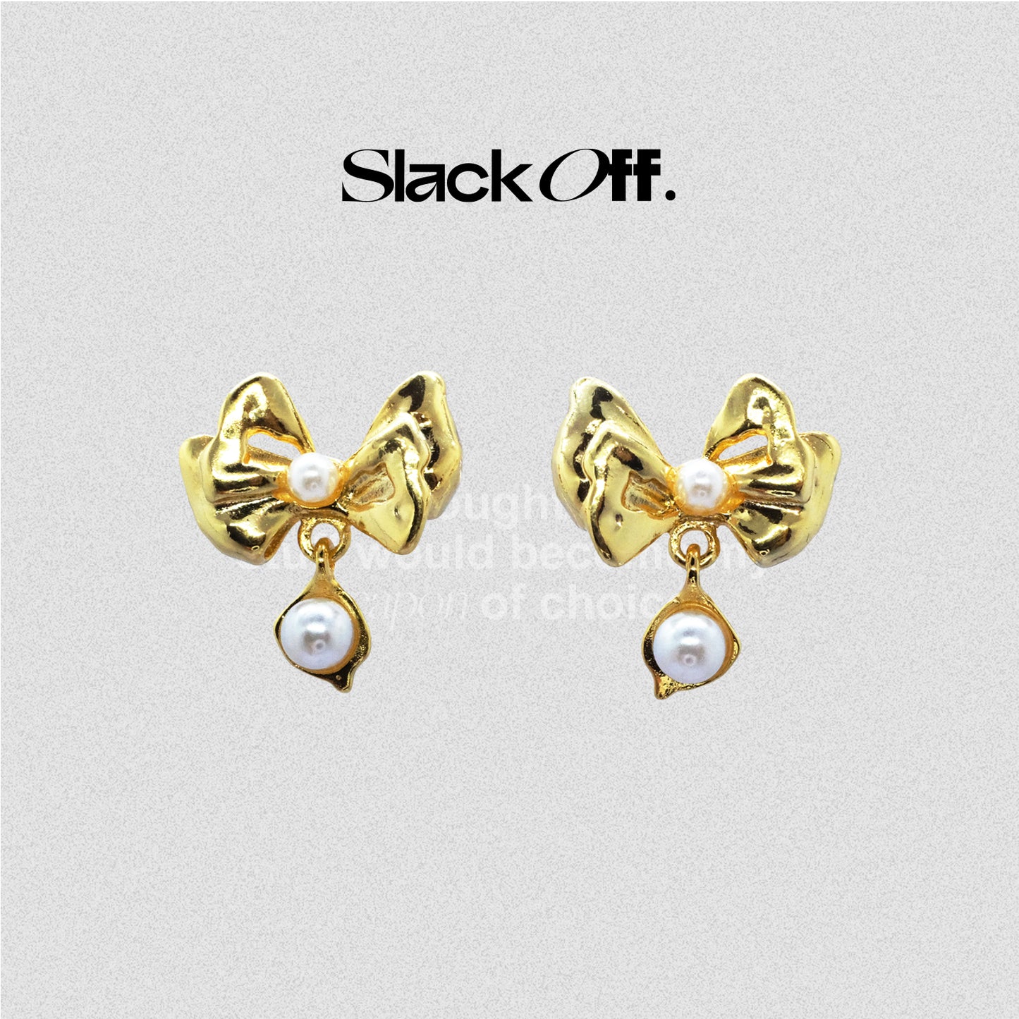 Butterfly pearl earrings