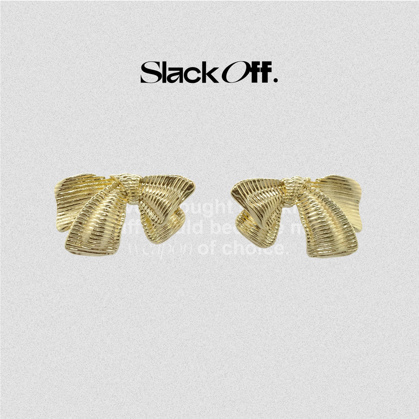 Golden bow earrings