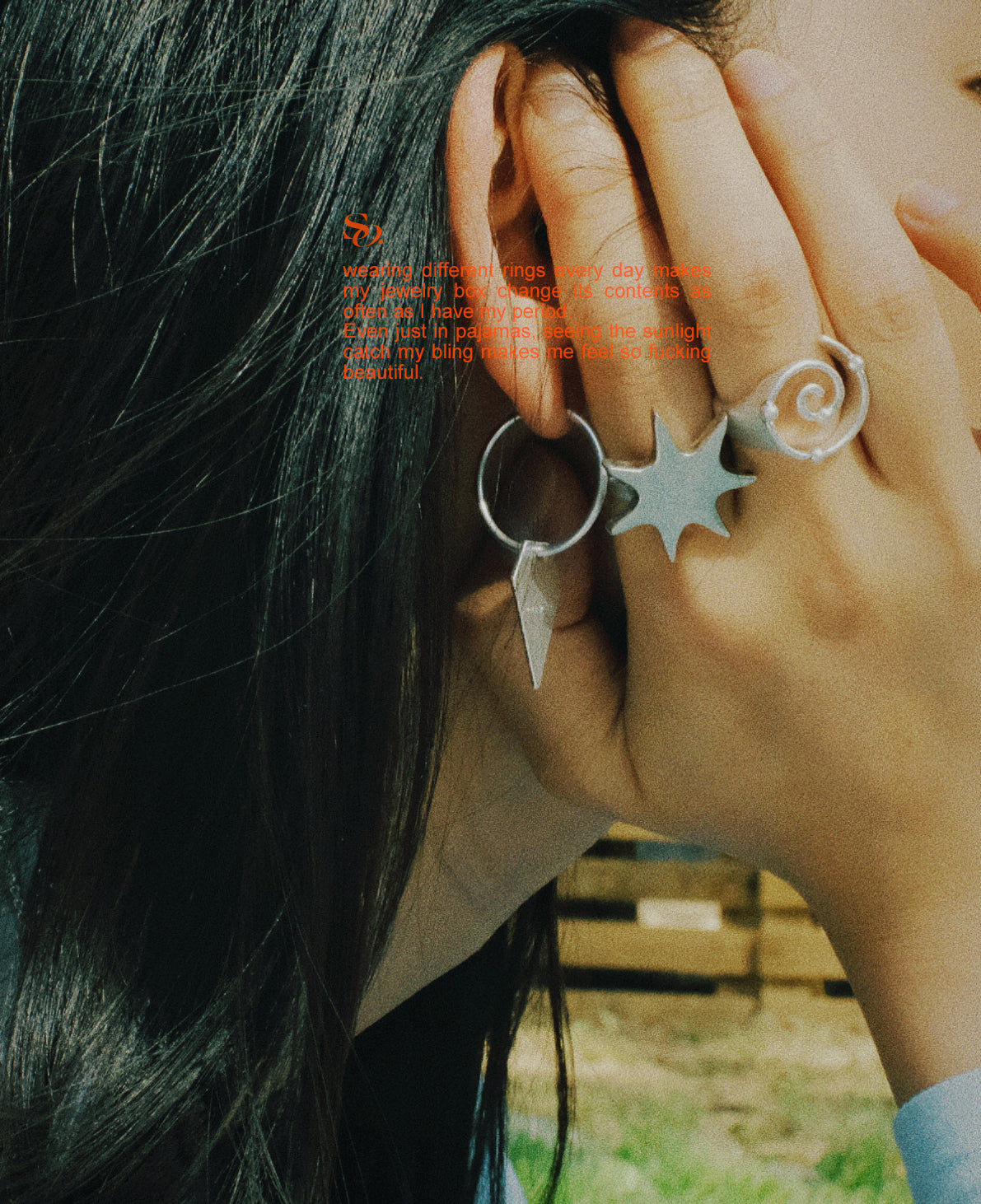 Unpolished A&B Sides Earrings