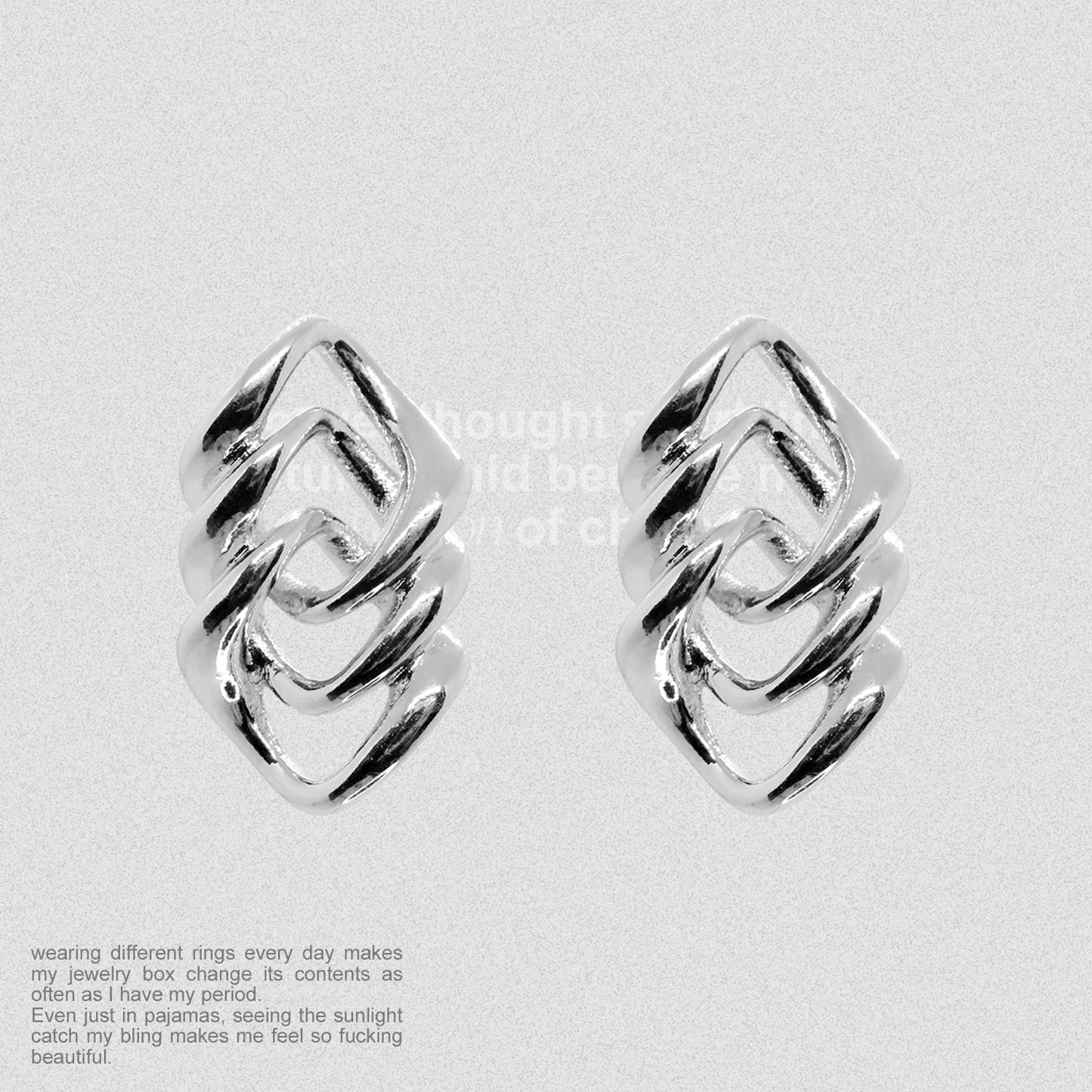 Silver wrapped earrings