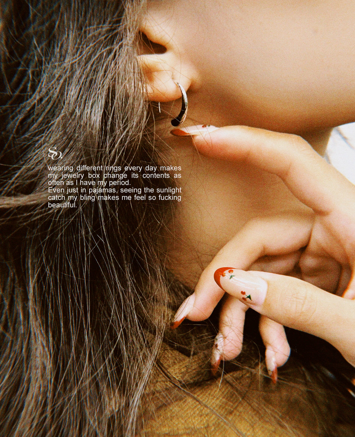 Comma Silver earrings