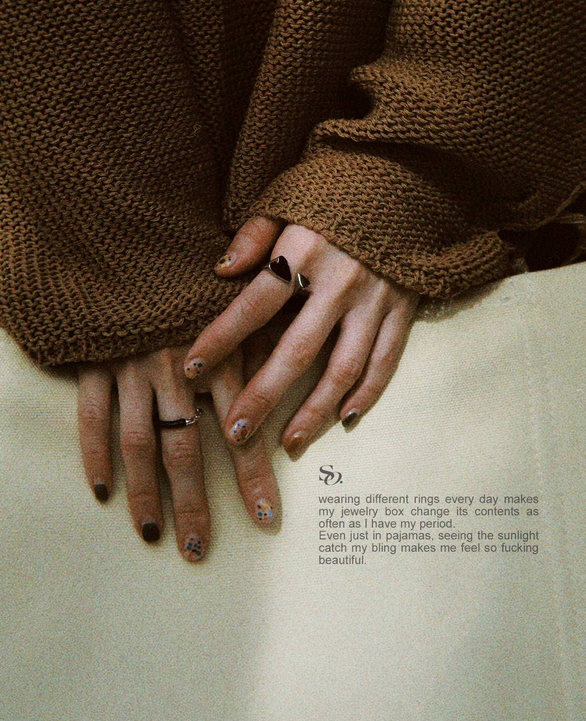 Black hearted ring