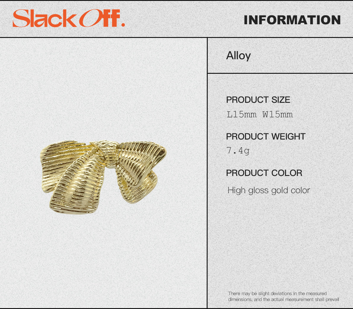 Golden bow earrings