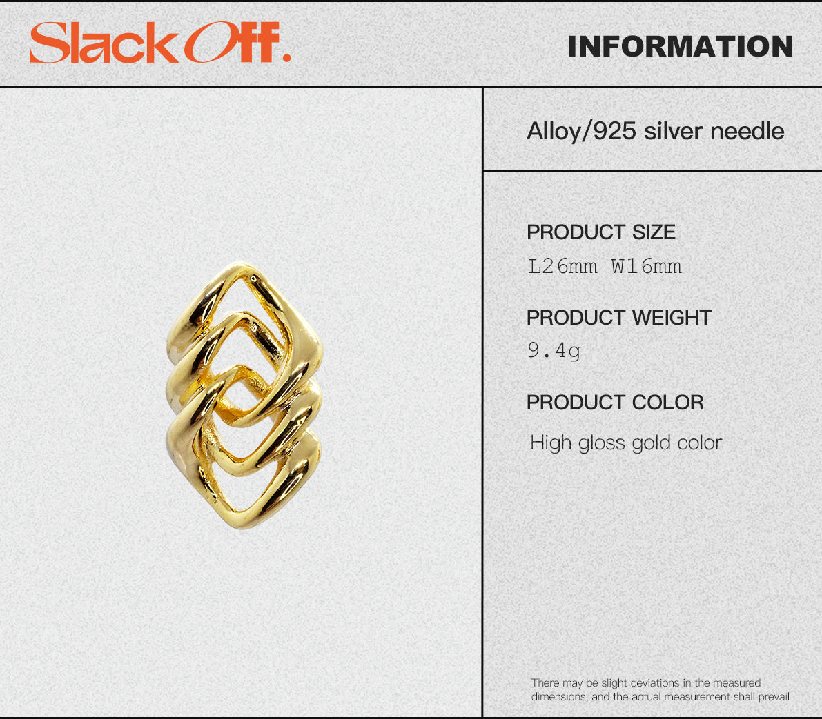 Golden wrapped earrings