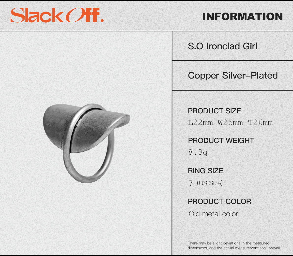 Ironclad Girl Ring
