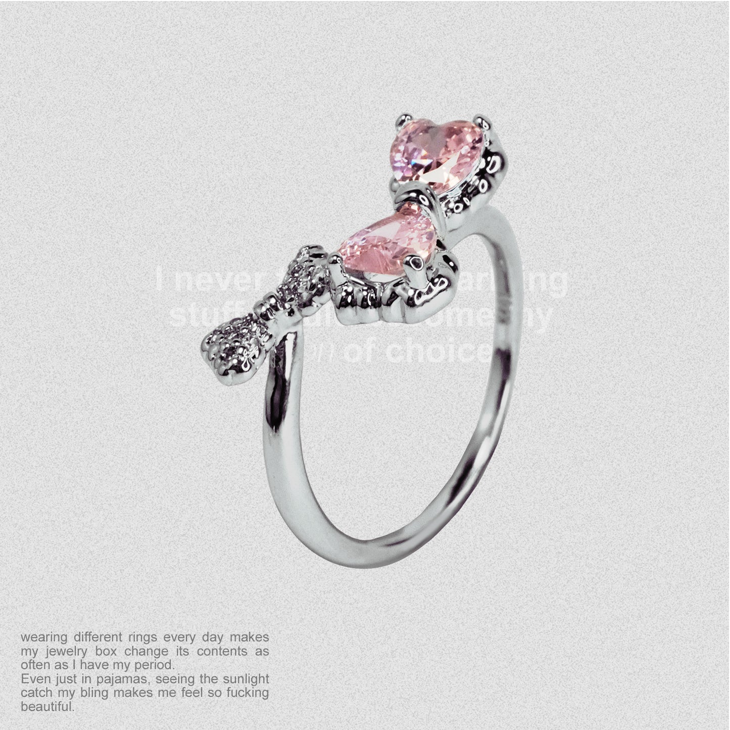 Pink bow ring