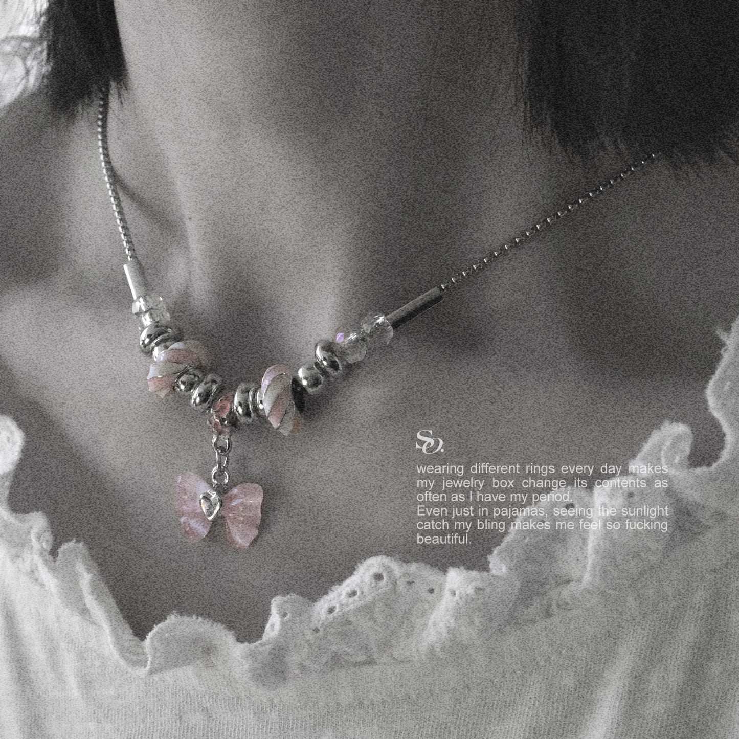 Pink Bow Necklace