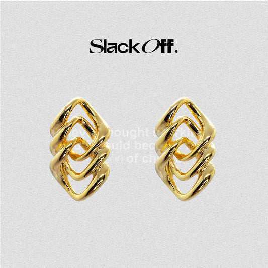 Golden wrapped earrings