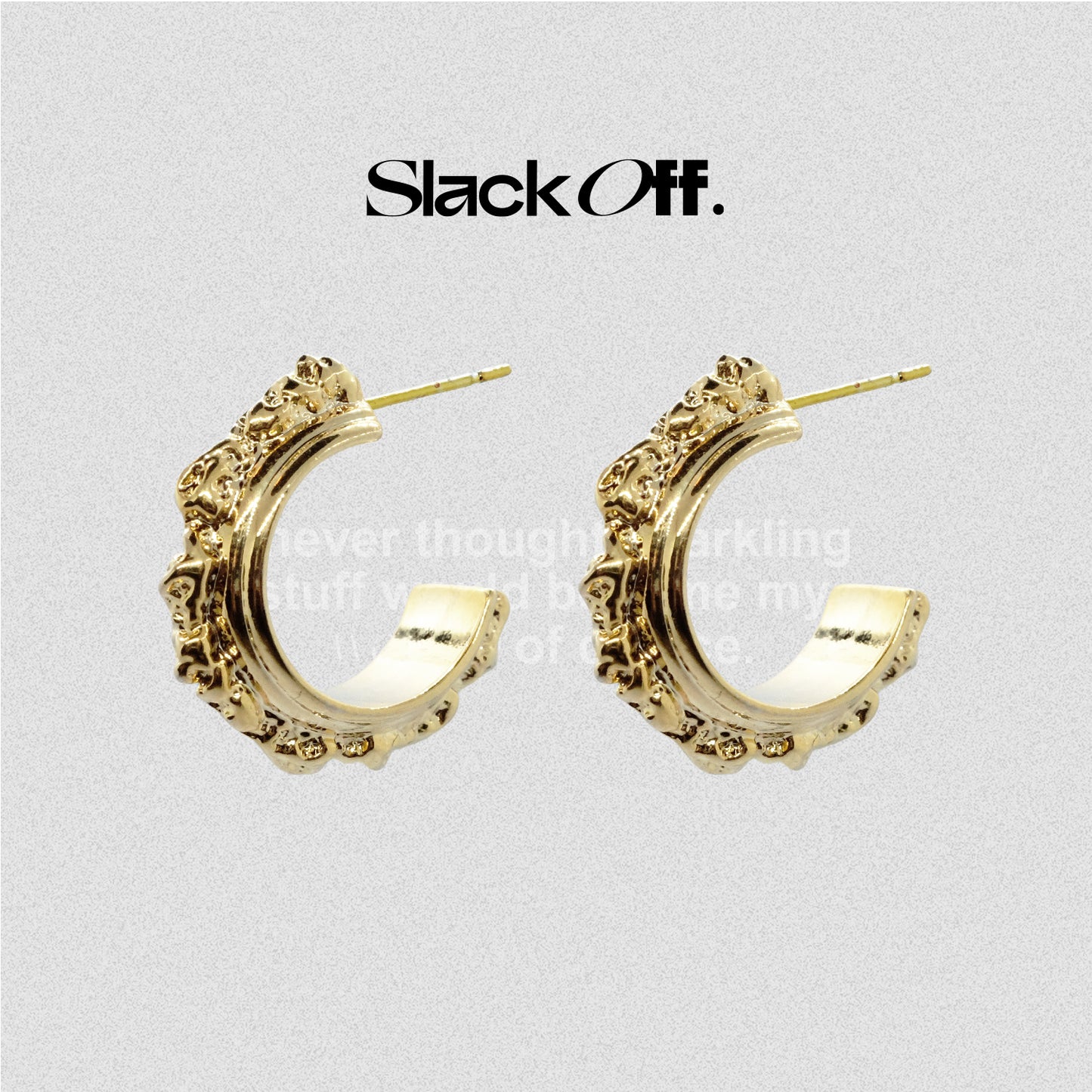 Golden European earrings