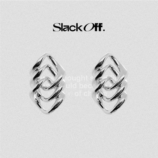 Silver wrapped earrings