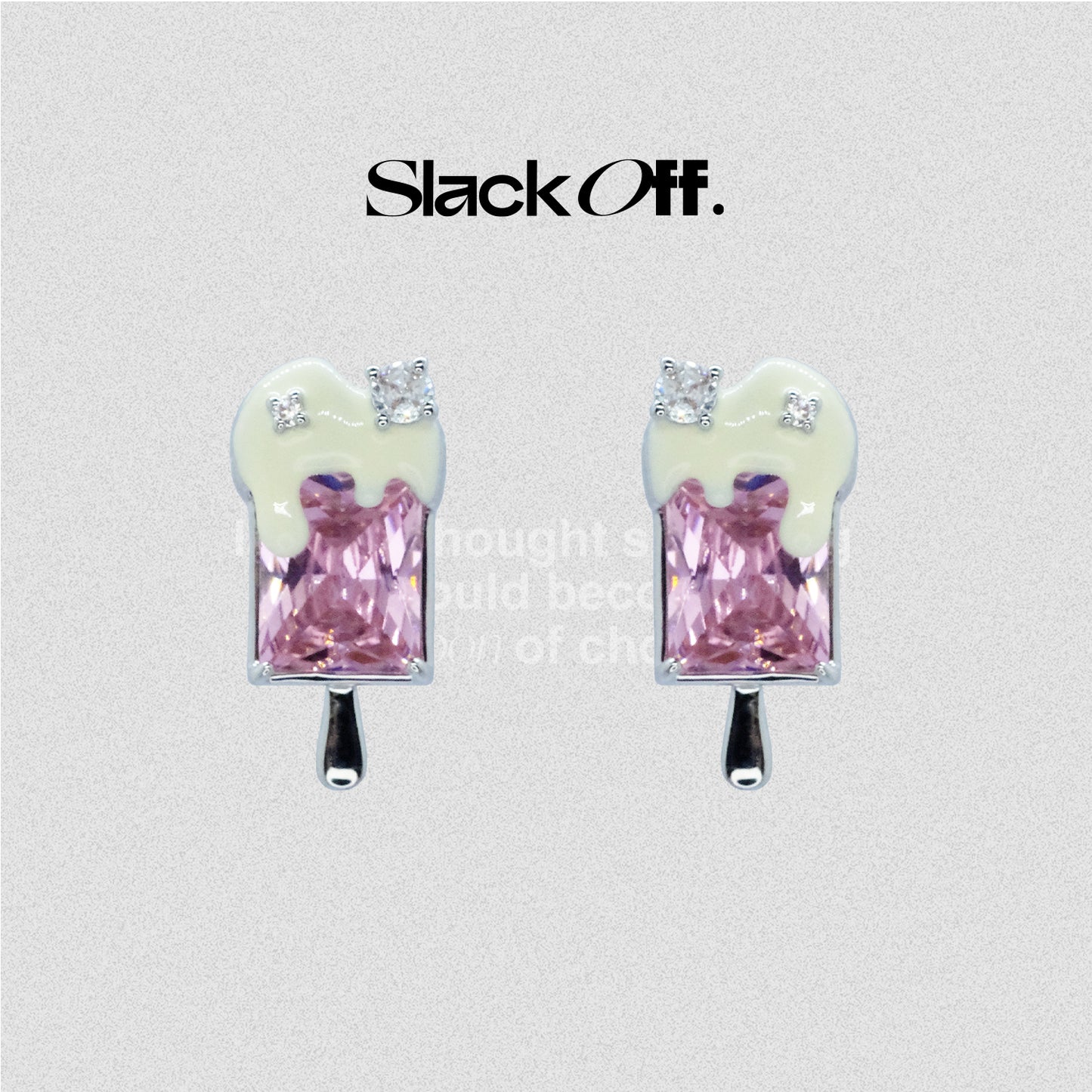 Diamond ice cream earrings