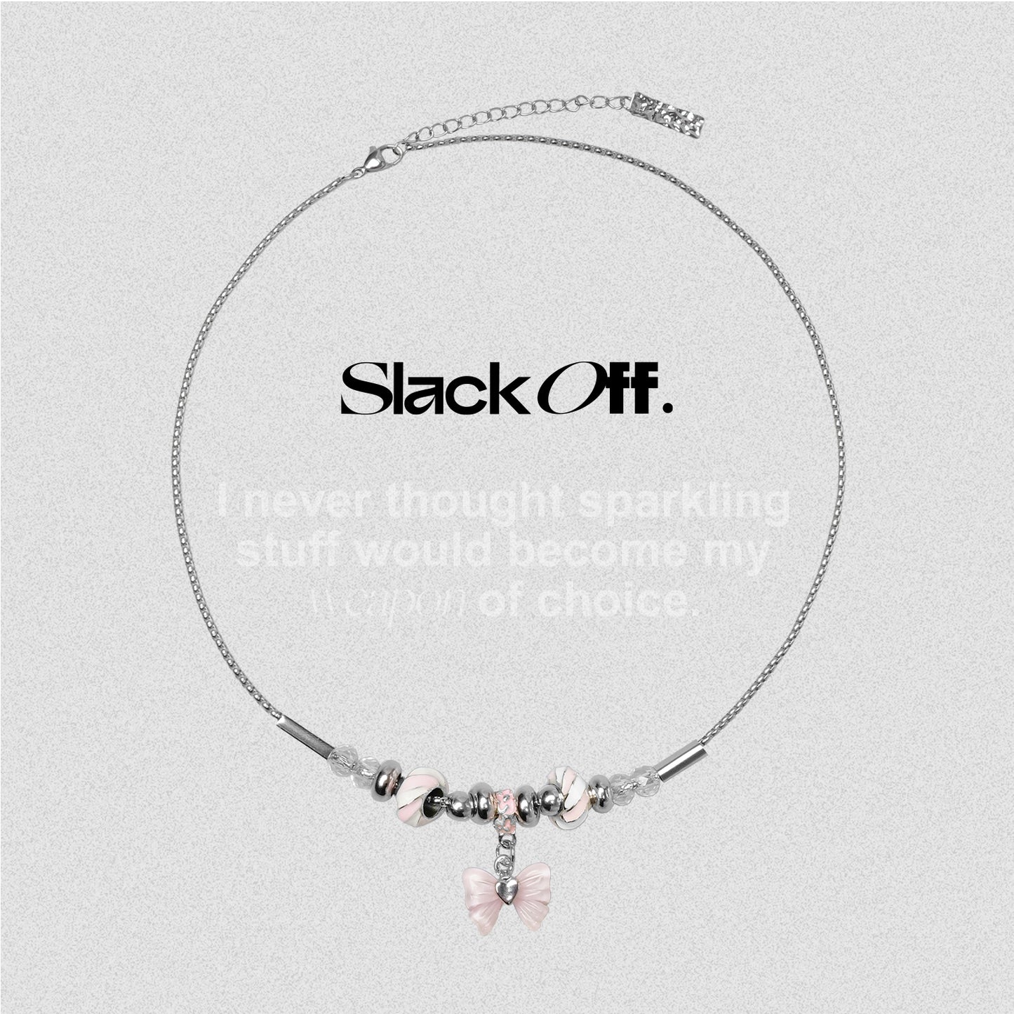 Pink Bow Necklace