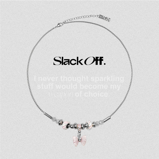Pink Bow Necklace