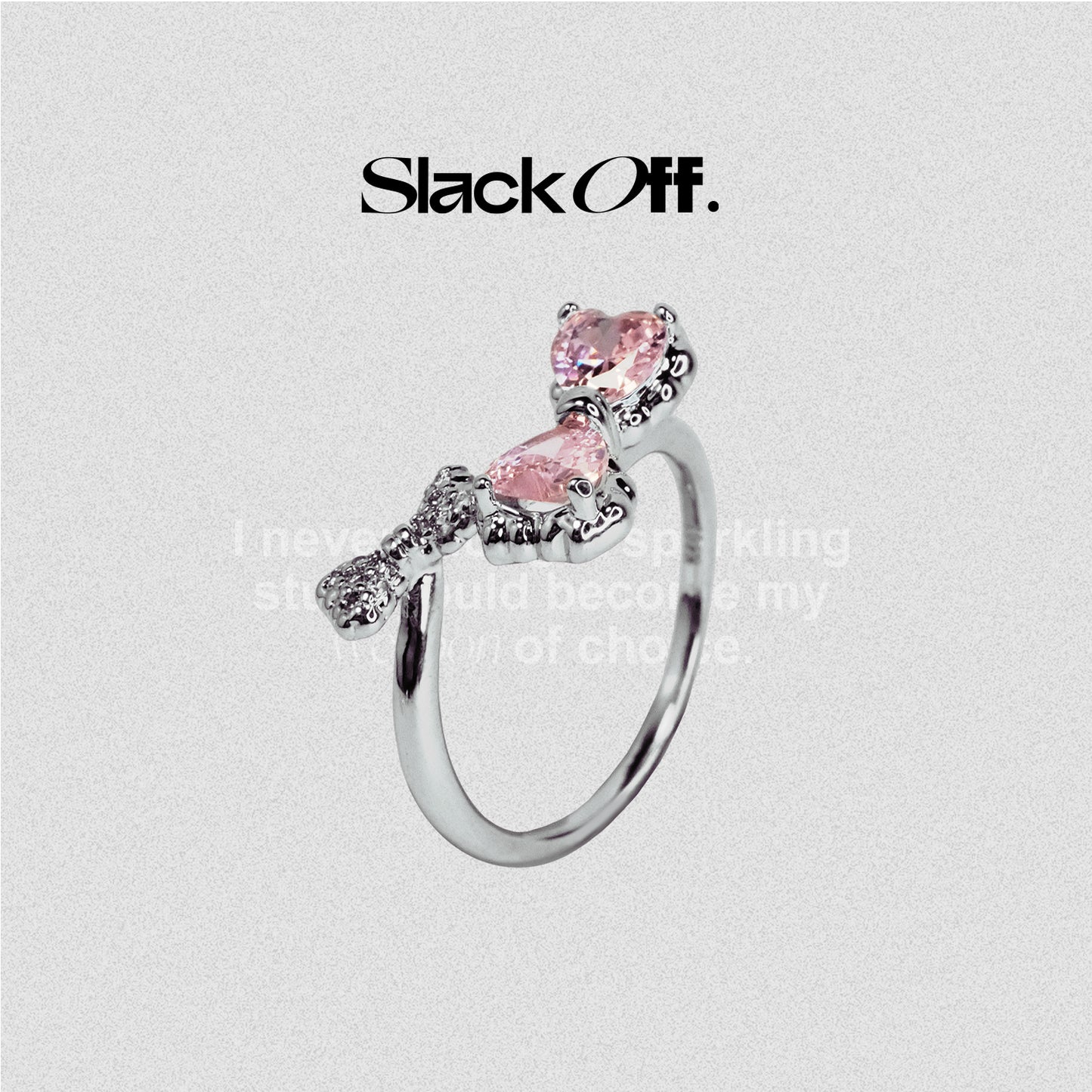 Pink bow ring