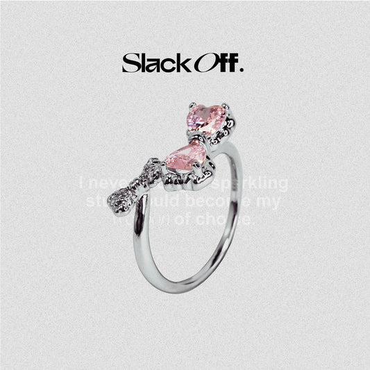 Pink bow ring