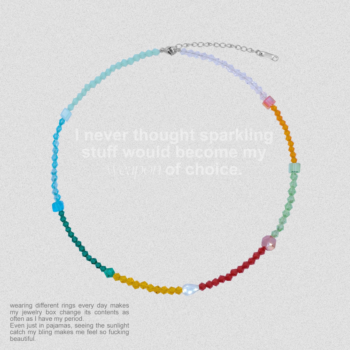 Colorful Light and Shadow Necklace