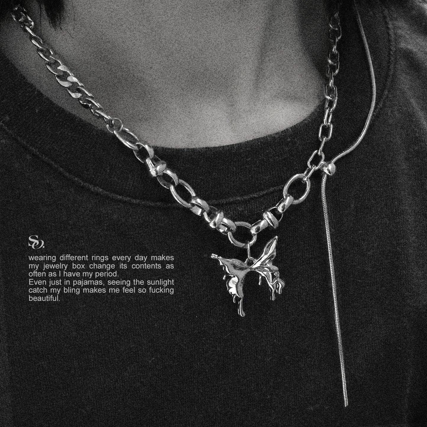 Butterfly Trajectory Necklace