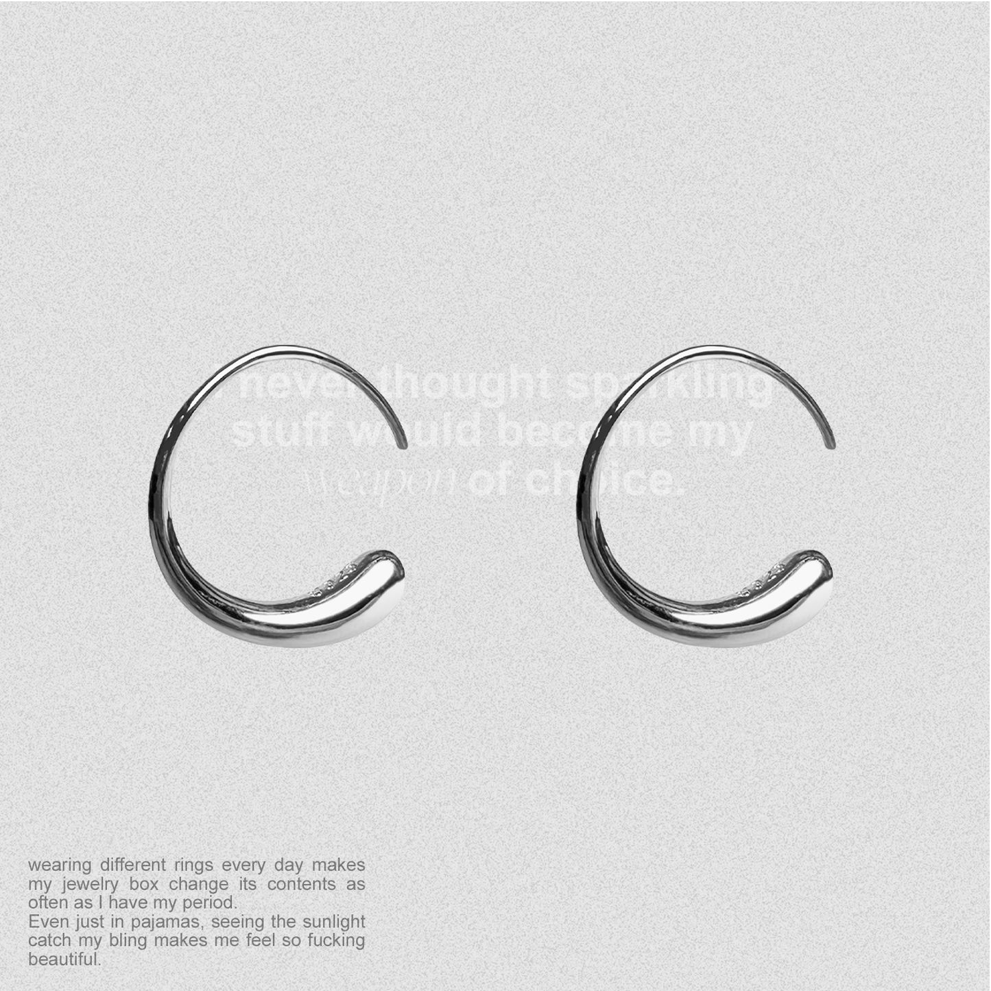 Comma Silver earrings