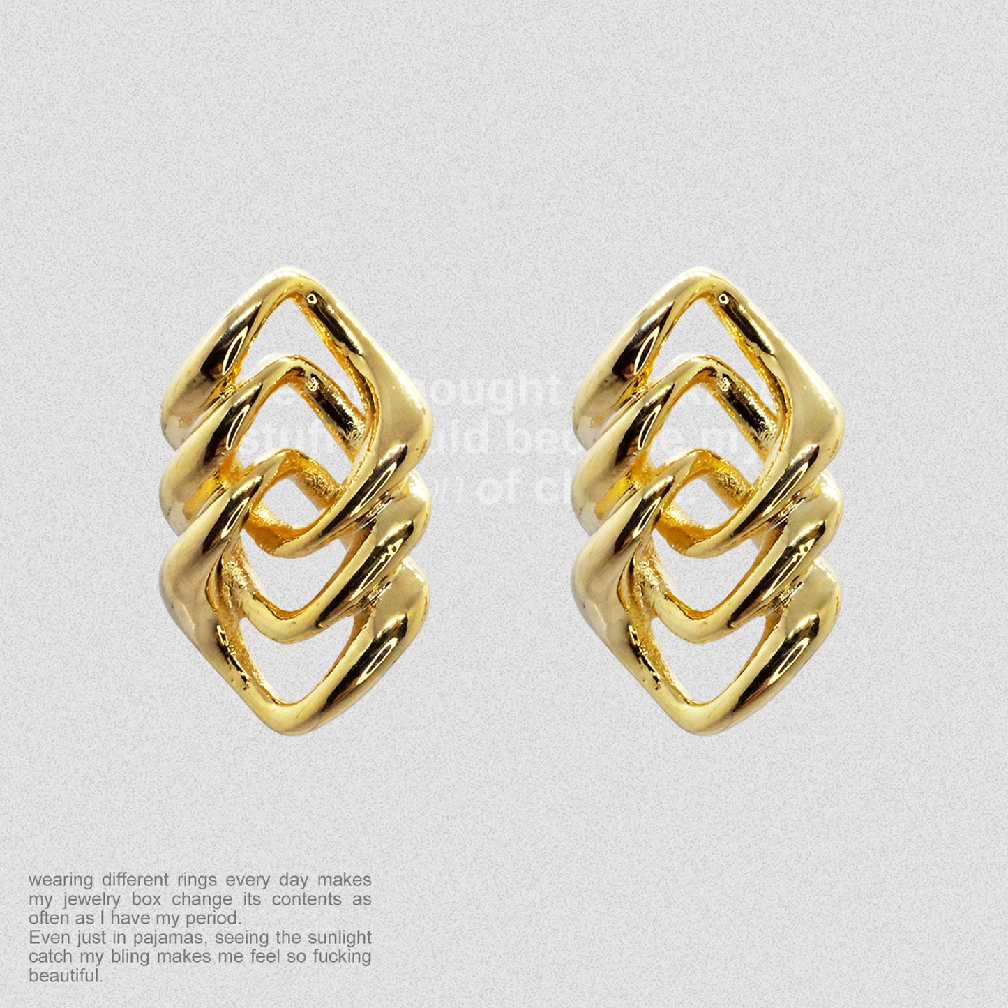 Golden wrapped earrings