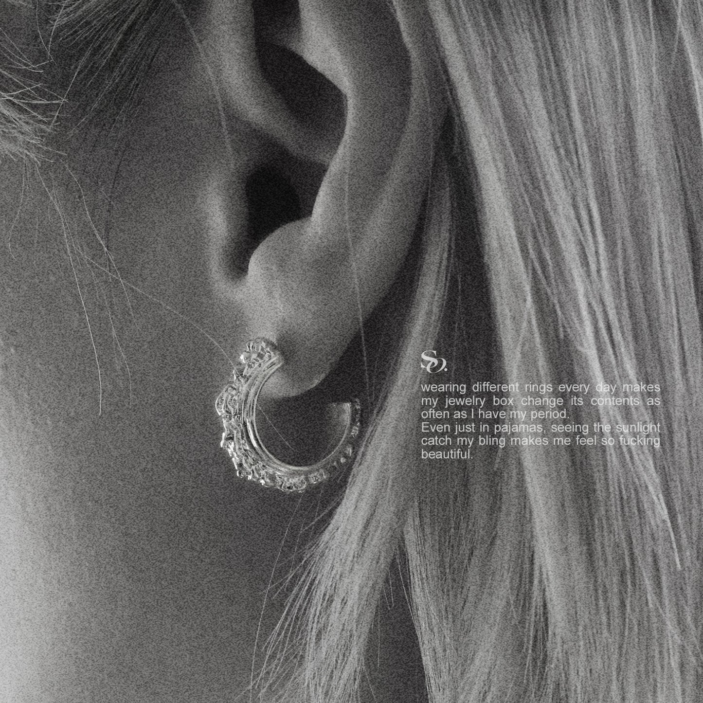 Silver European earrings