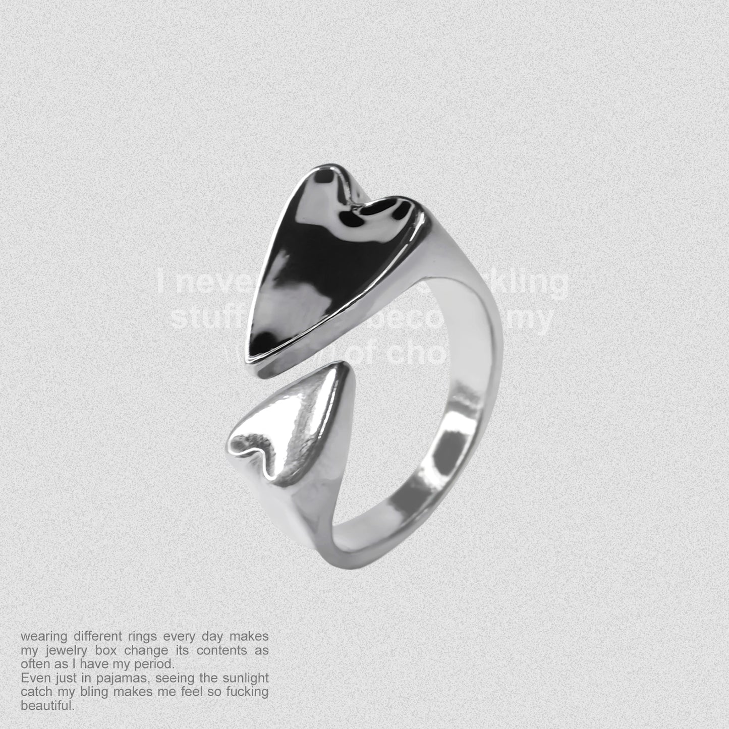 Black hearted ring