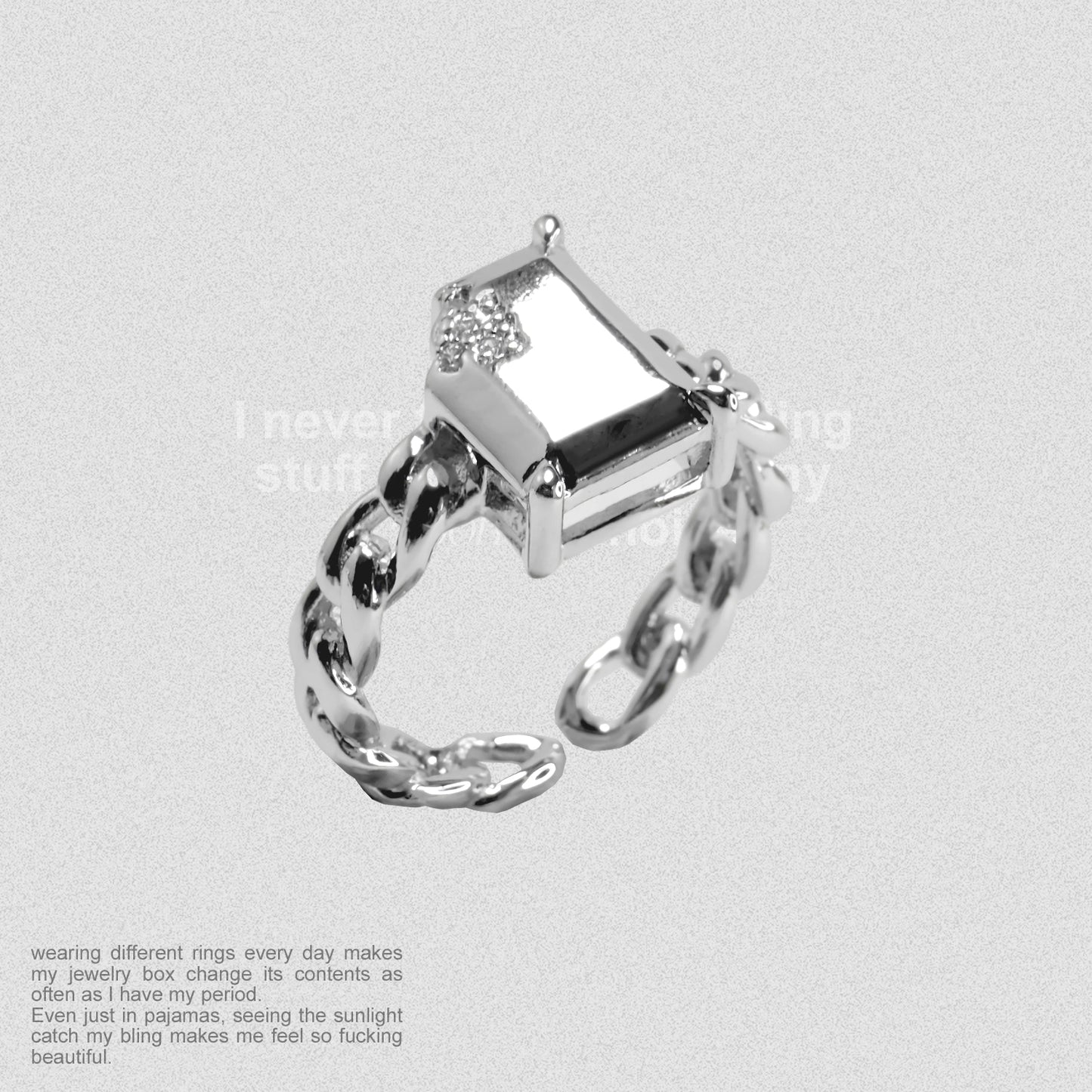 Incomplete diamond ring