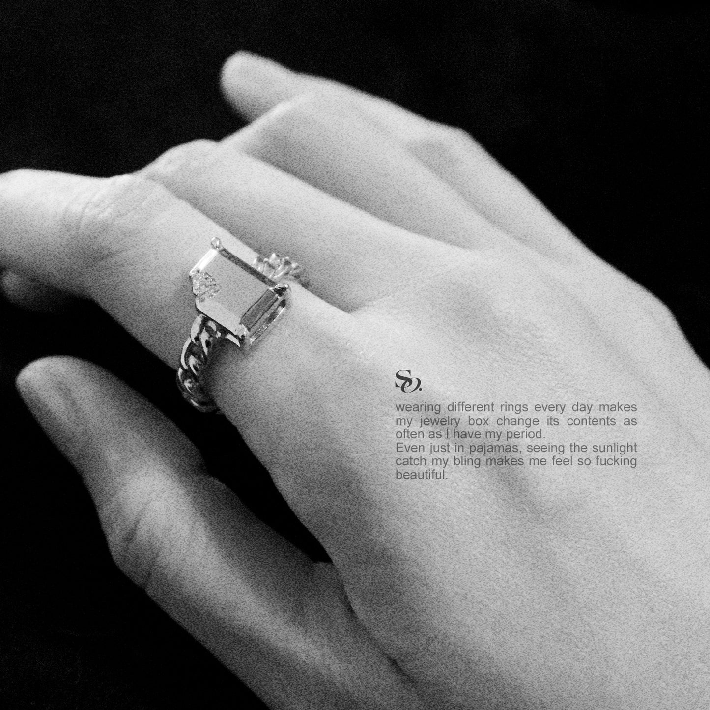 Incomplete diamond ring