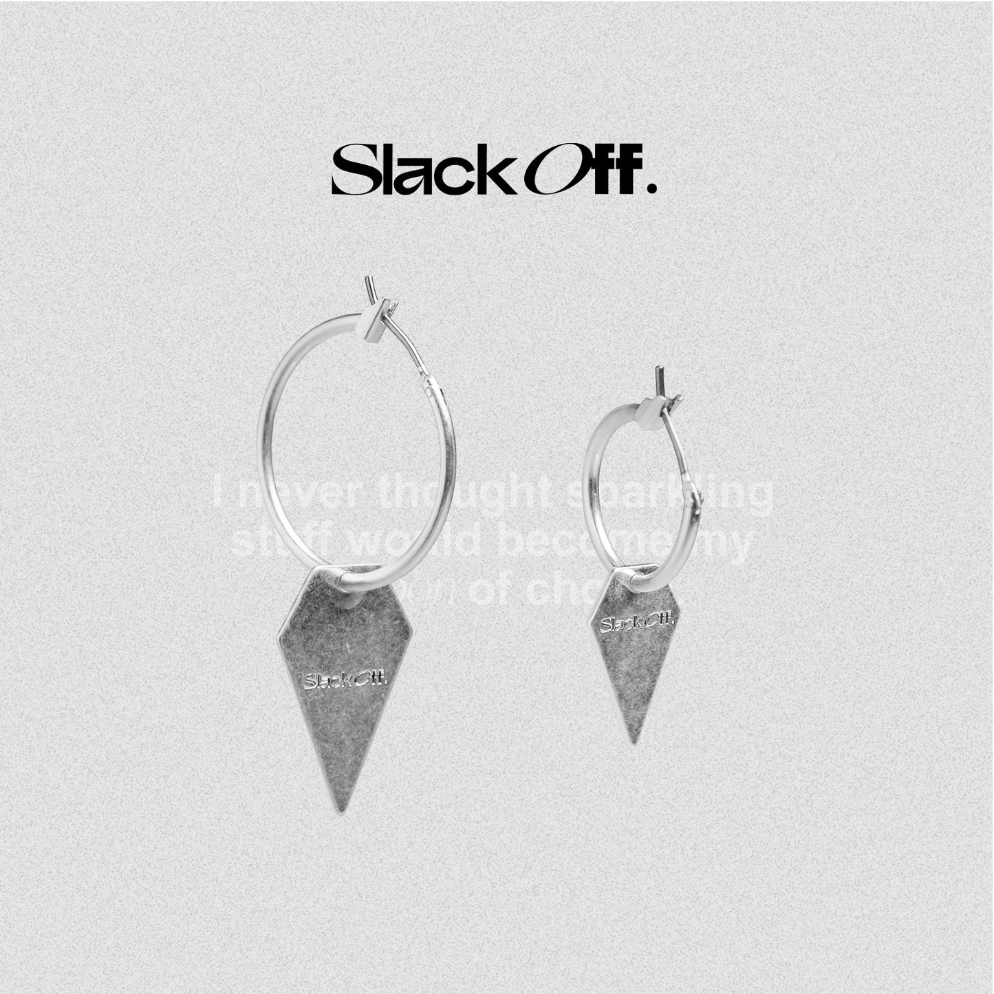 Unpolished A&B  Sides Earrings