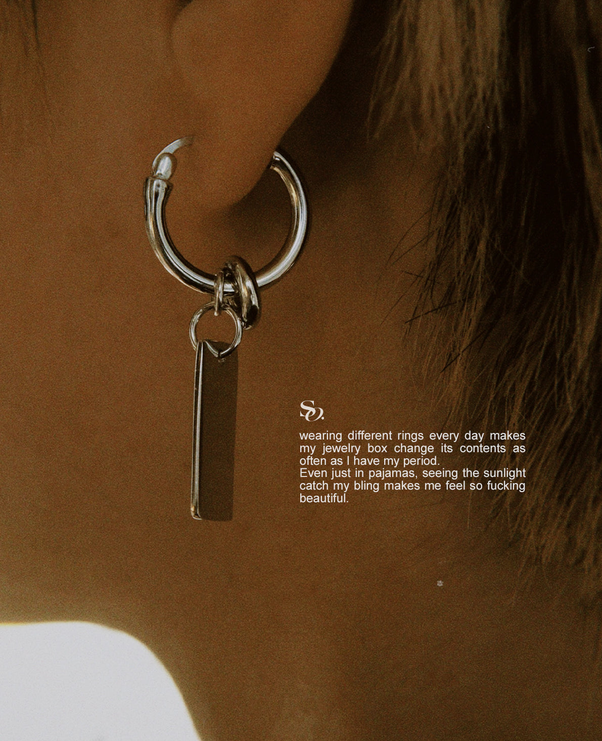 Sterling Silver Flag Earrings