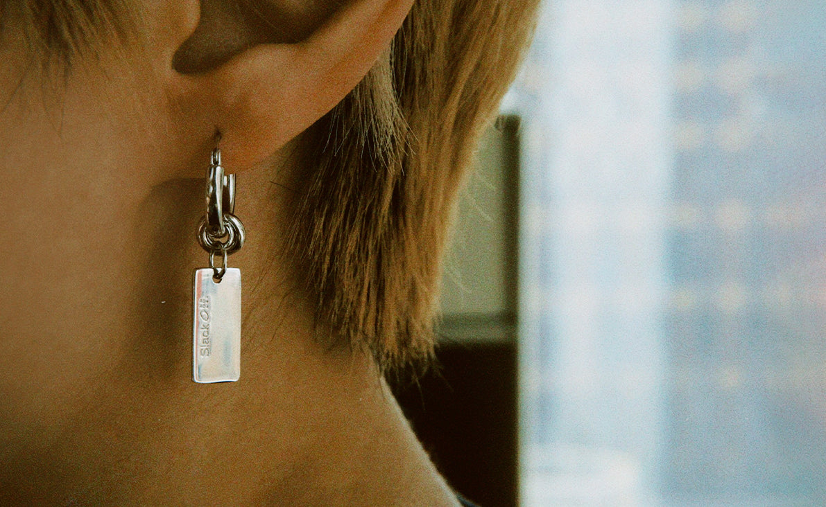 Sterling Silver Flag Earrings