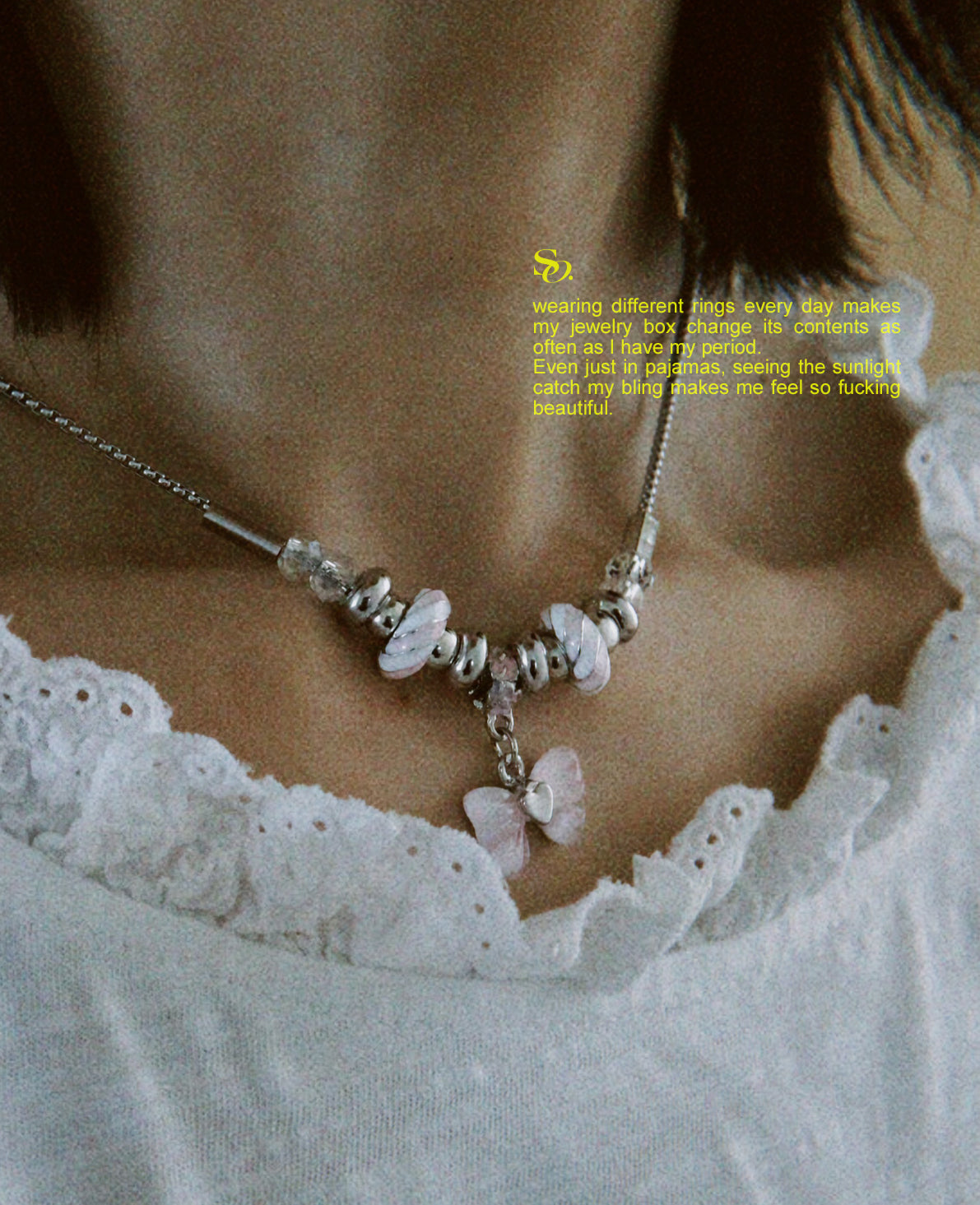 Pink Bow Necklace