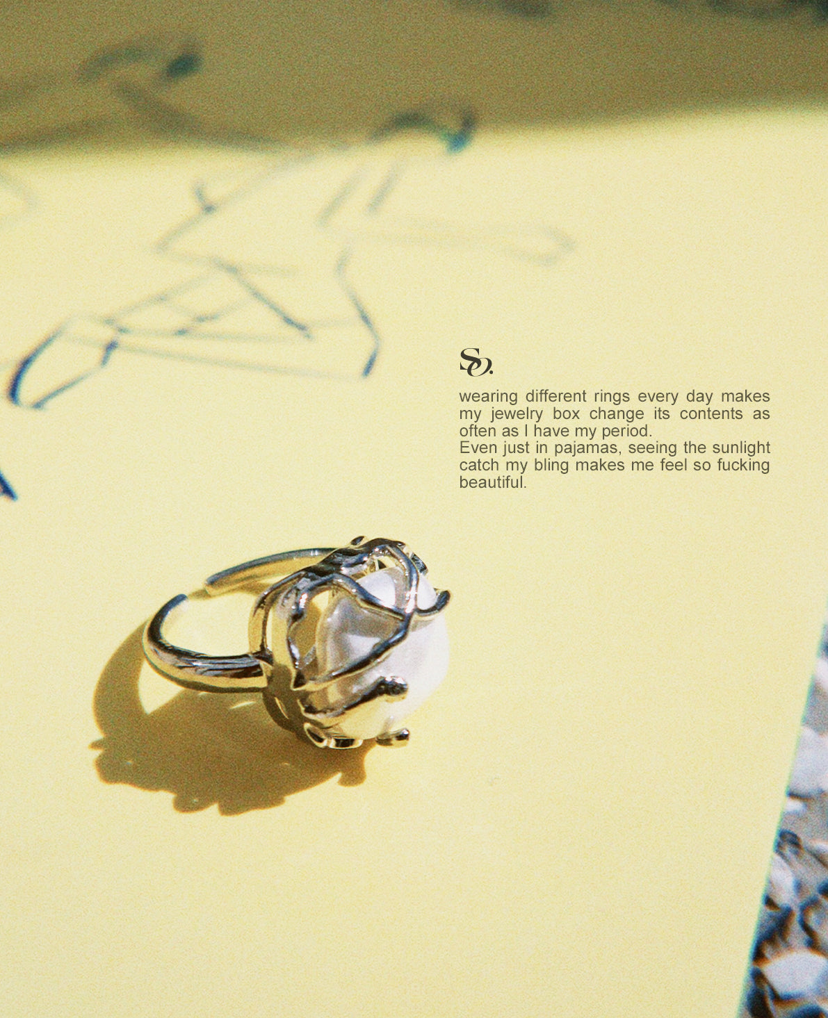 Twisted Gemstone Ring