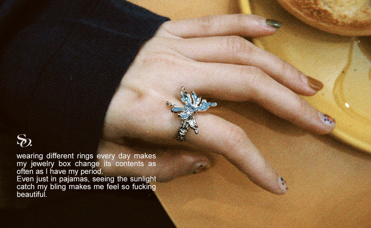 Blue Butterfly Ring