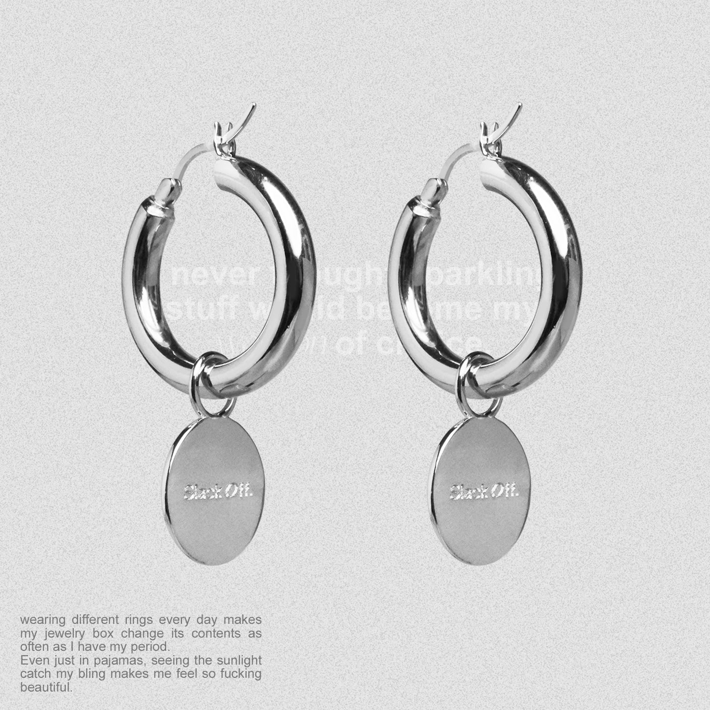 Classic Simple Hoop Silver Earrings