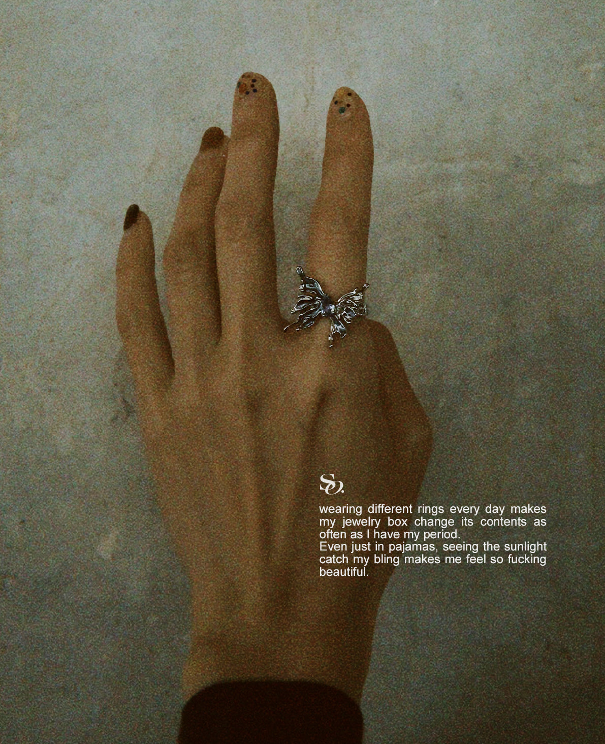 Blue Butterfly Ring