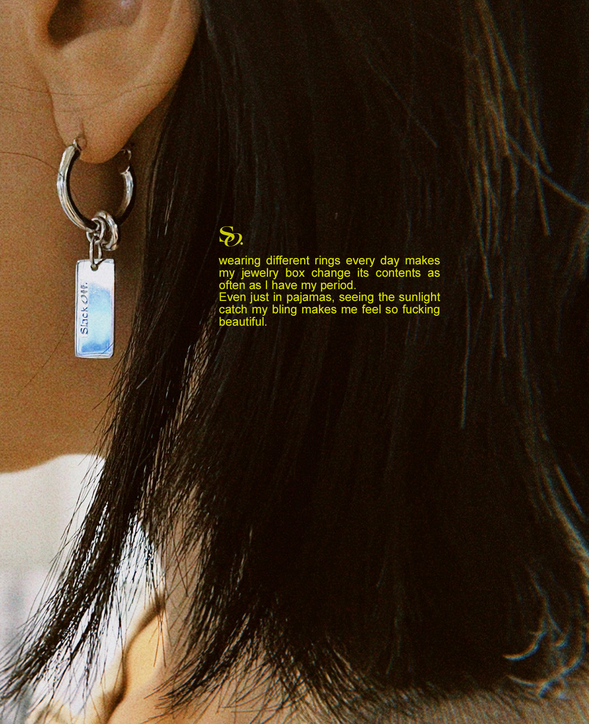 Sterling Silver Flag Earrings