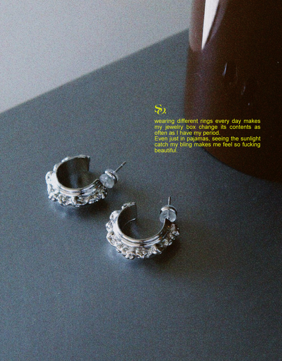Silver European earrings