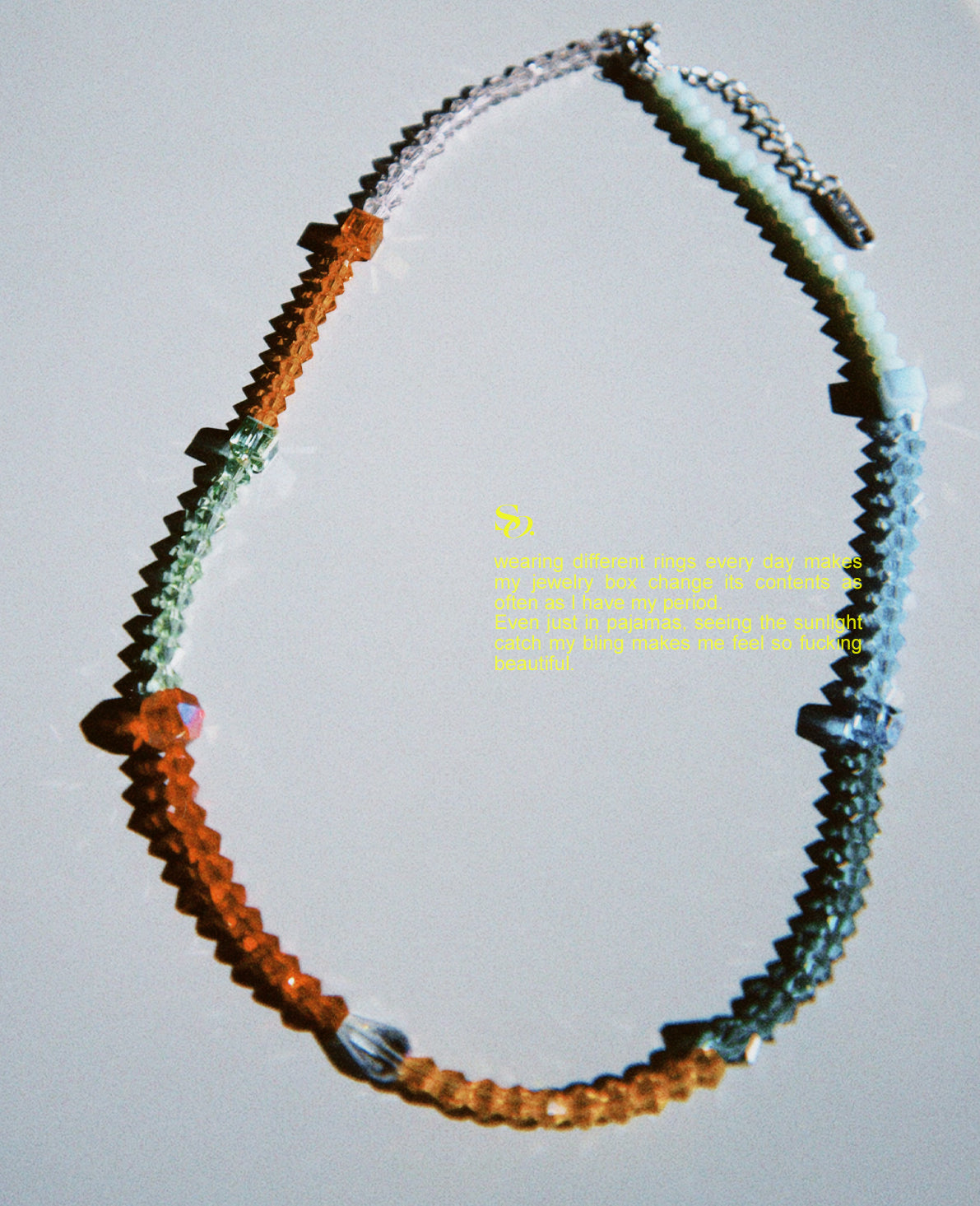 Colorful Light and Shadow Necklace