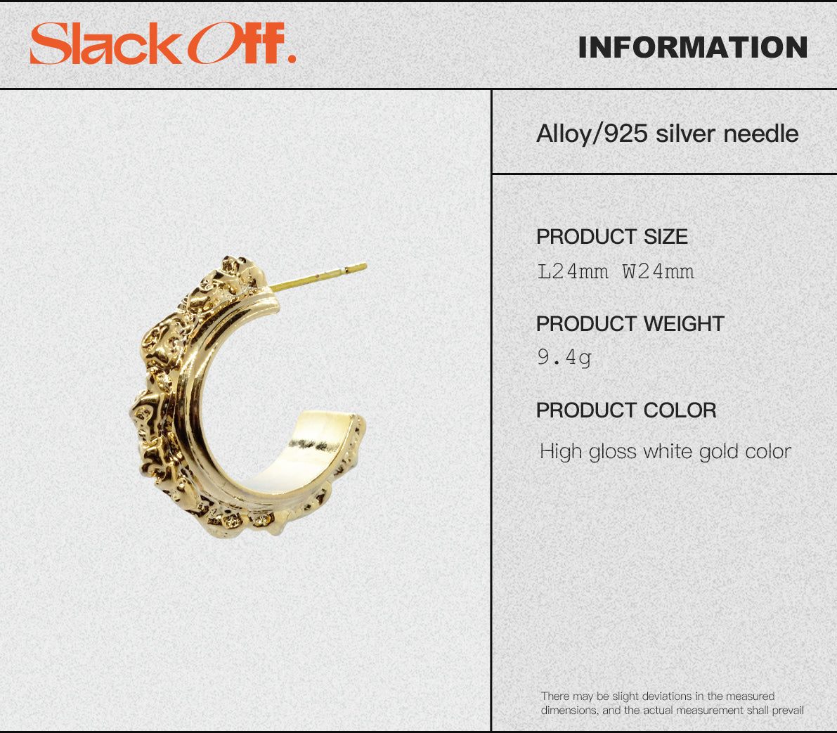 Golden European earrings