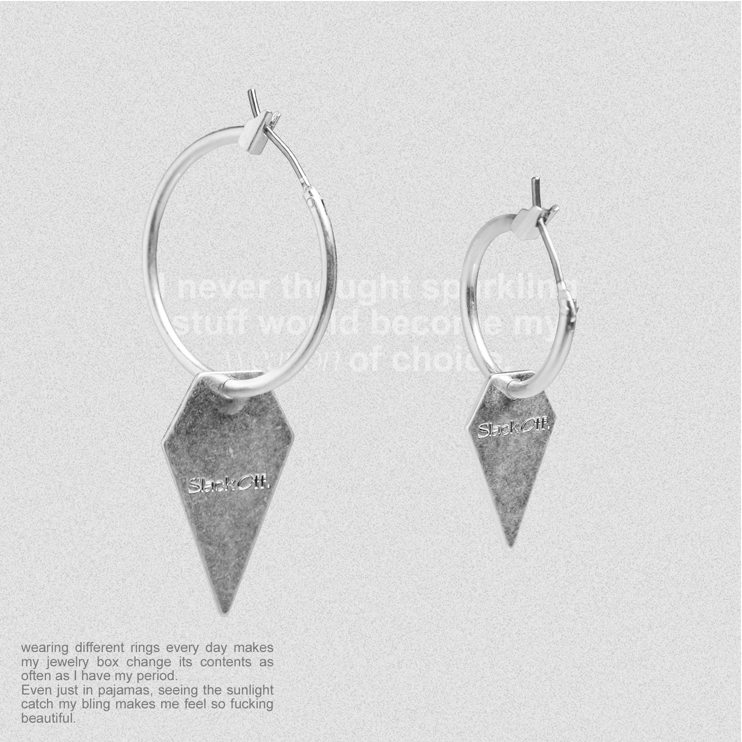 Unpolished A&B  Sides Earrings