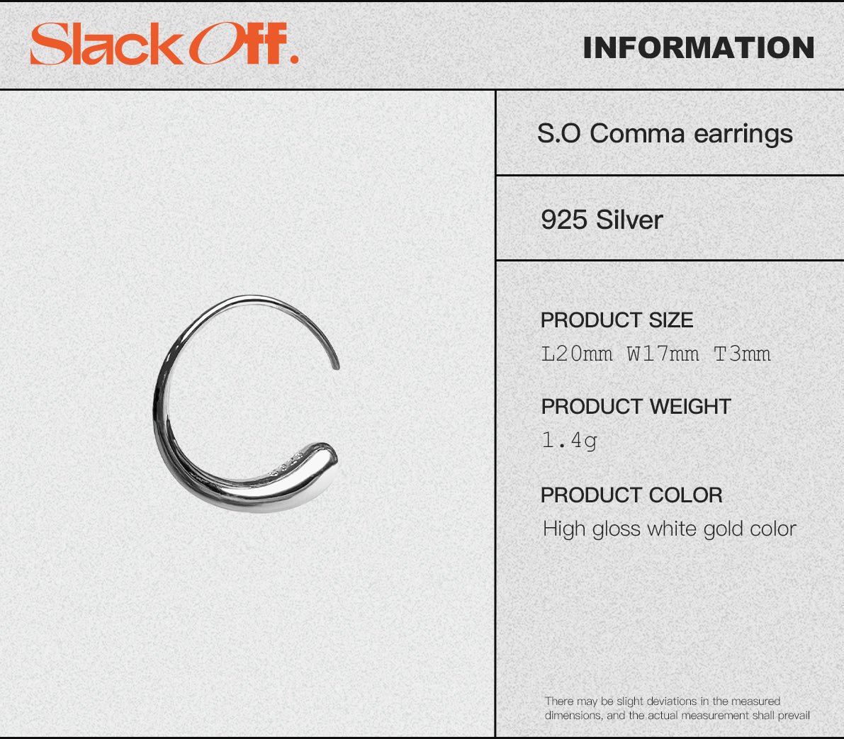 Comma Silver earrings