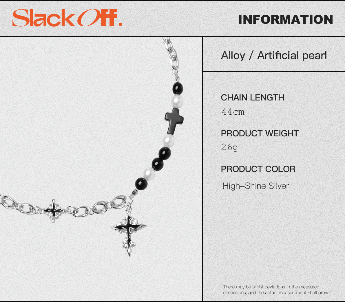 Asymmetric Cross Necklace