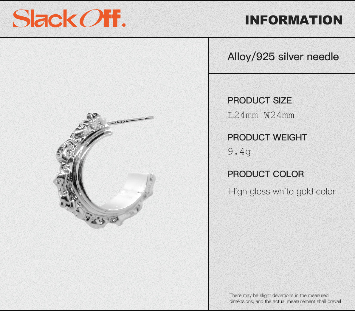 Silver European earrings