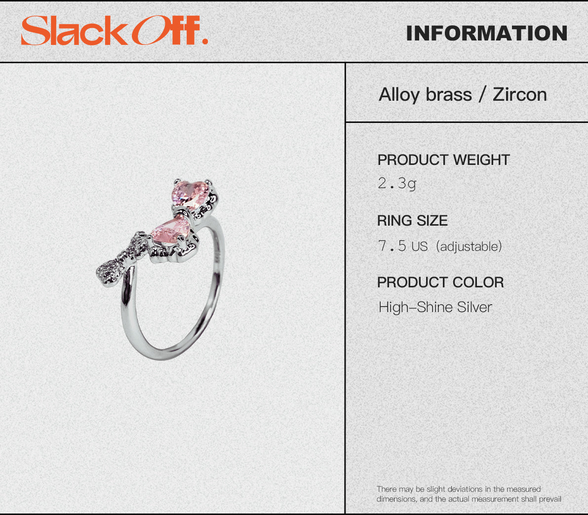 Pink bow ring